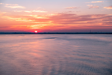 Hull harbor at sunset, England - United Kingdom
