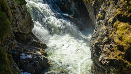 waterfall in the mountains