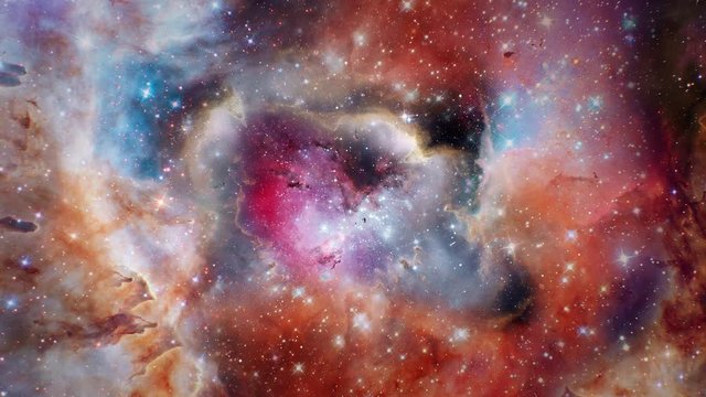 Flying through nebula 4K