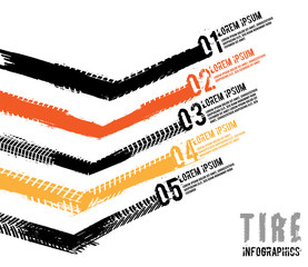Tire tread marks infographic © Double Brain