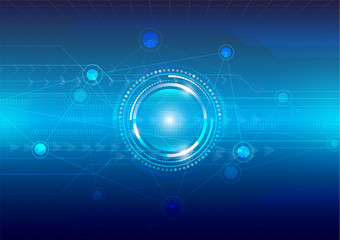 Technology communication concept vector abstract background