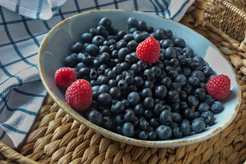 Schale mit Heidelbeeren