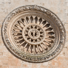 Rosette der Kathedrale in Ostuni; Apulien; Italien