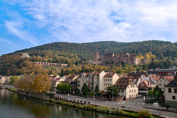 Fototapeta premium Blick auf das Heidelberger Schloss, Heidelberg, Baden-Württemberg, Deutschland 