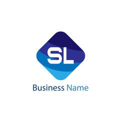 Initial Letter SL Logo template design