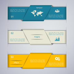 Abstract 3D web banner design vector template