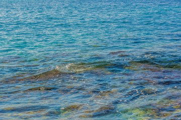 sea blue water surface and waves wallpaper background nature landscape 