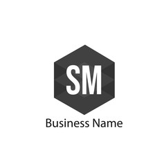 Initial Letter SM Logo template design