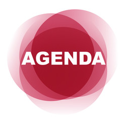red vector banner agenda