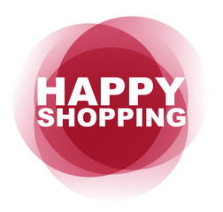 red vector banner happy shopping