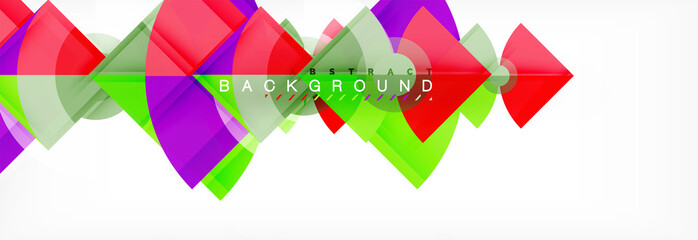 Trendy circles composition geometric background