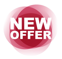 red vector banner new offer