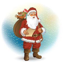 Vector retro Santa Claus