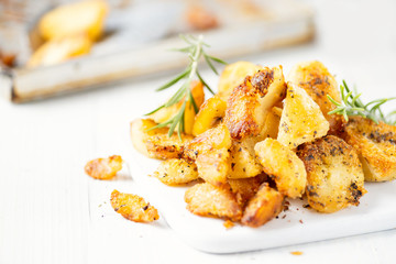 rustic golden english roasted duck fat potatoes