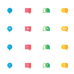 Chat Icon Set. Minimalist set of chat icon.