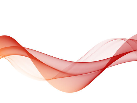 Abstract smooth color wave . Curve flow red motion illustration © gojalia