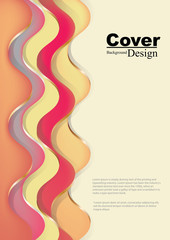 Cover Design with Abstract Color Line Wave