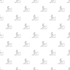 Career background from line icon. Linear vector pattern. Vector illustration