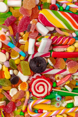 Fototapeta na wymiar closeup of mixed candies