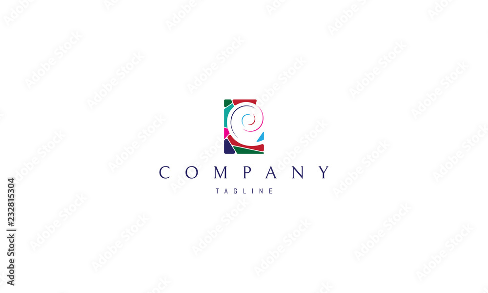 Canvas Prints color swirl vector logo image