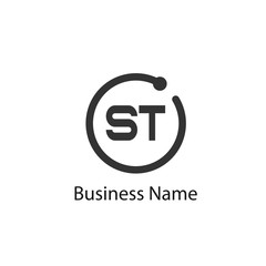 Initial Letter ST Logo template design