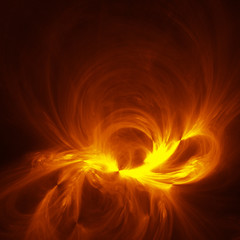Abstract power explosion curves, fractal background 