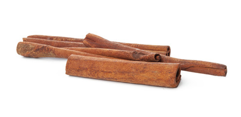 Cinnamon sticks isolated on white background