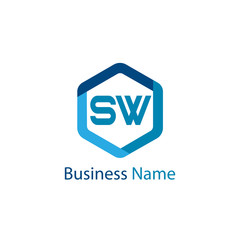 Initial Letter SW Logo template design