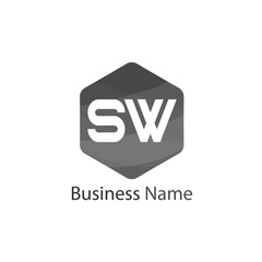 Initial Letter SW Logo template design