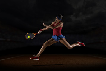 Fototapeta na wymiar Female tennis player