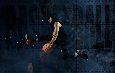 Fototapeta na wymiar Men basketball player