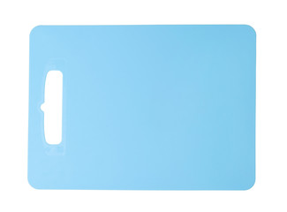 Plastic cutting board isolated on white