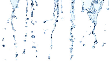 éclaboussure d& 39 eau goutte bleu liquide bulle