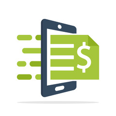 Vector illustration icon with the concept of a mobile application for budget management