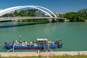 The riverside of the Rhone in Lyon, France