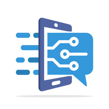 Vector icon illustration with the concept of information technology and communication based on mobile applications
