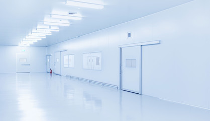 modern interior of science laboratory or industry factory background