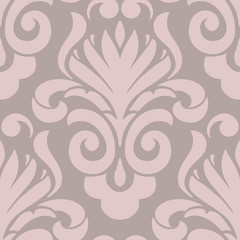 Vector damask seamless pattern element. Classical luxury old fashioned damask ornament, royal victorian seamless texture for wallpapers, textile, wrapping. Exquisite floral baroque template.