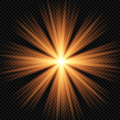 Christmas star, radiance rays from the star. Rays pointing the way. Vector illustration of abstract flare light rays. A set of stars, light and radiance, rays and brightness.