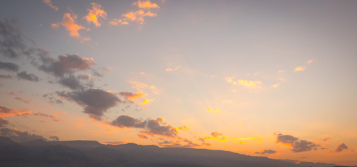 sunset in the mountains