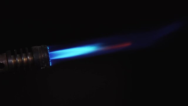 Blowtorch Flame Isolated on black