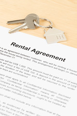 Rental agreement paperwork; document is mock-up