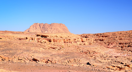 Fototapeta na wymiar View of Sinai desert in Egypt