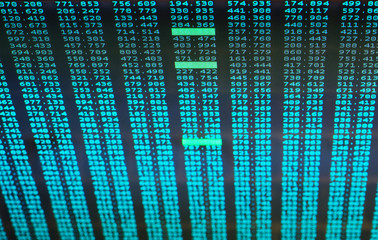 Stock market chart, Stock market data on display, macro