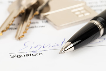 Rental agreement paperwork; document is mock-up