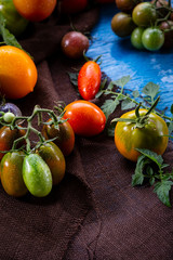 Fresh local tomatoes close-up