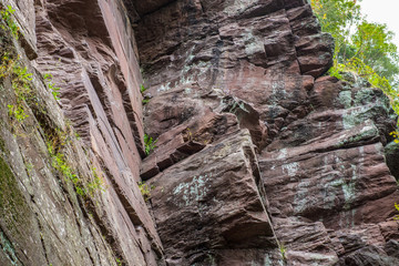 Red Argillite stone wall