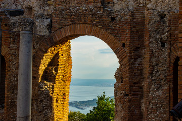 Taormina, Sicily, Greek theater.