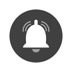 Bell Icon in trendy flat style isolated on grey background. Notification symbol for your web site design, logo, app, UI. Vector illustration, EPS 10.