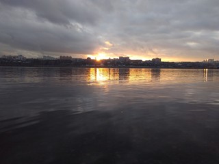 Fototapeta premium sunset over sea